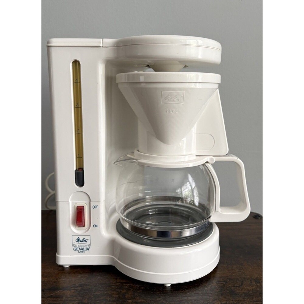 Melitta Gevalia Kaffe Coffee Maker 4 Cup Model BCM-4C White Dorm RV Tested Vtg